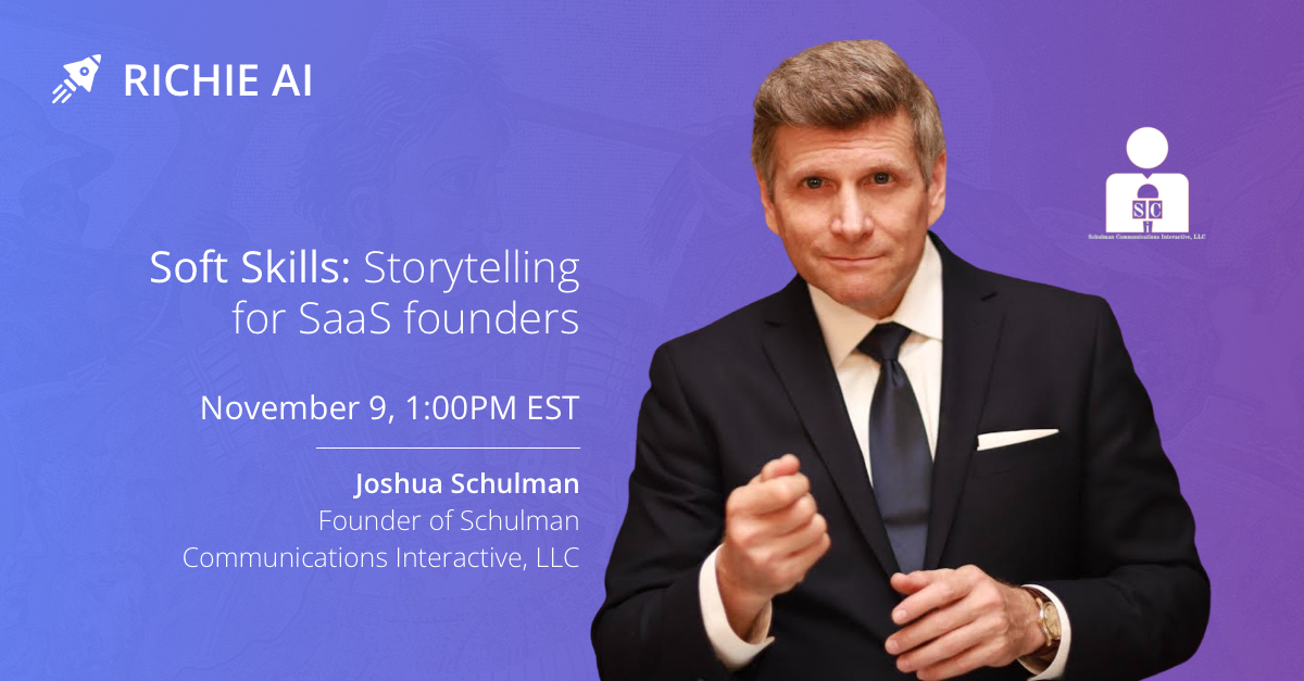 B2B SaaS series of webinars. Soft Skills: Storytelling for SaaS founders